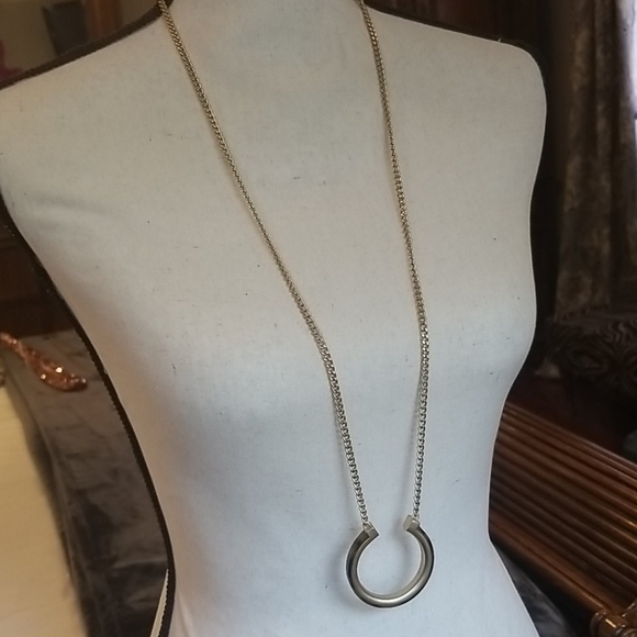 Long necklace faux gold and tortoise shell - Picture 8 of 8